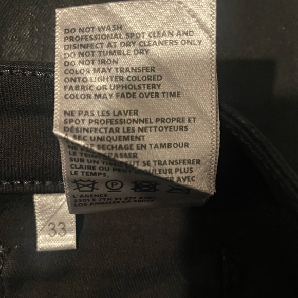 New L'AGENCE Ginny High Rise Coated Ankle Zip Straight Leg Sz 33 Retail $330 - Picture 11 of 15